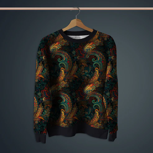 Mysterious Murals Printed Sweatshirt