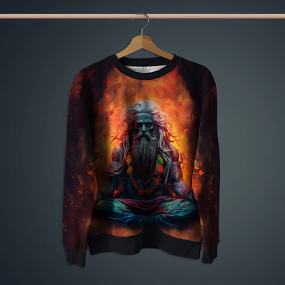 Meditation God Printed Sweatshirt