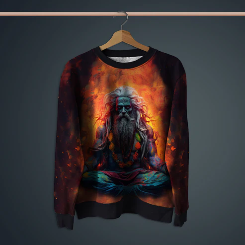 Meditation God Printed Sweatshirt