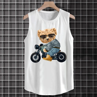 Motorcycle Bear Super-Soft Cotton Tank Top