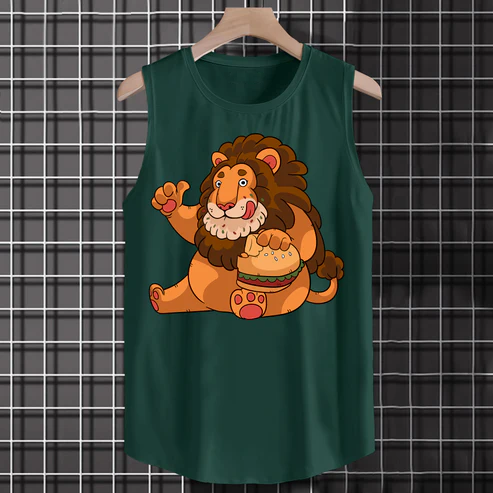 Hamburger Lion Super-Soft Cotton Tank Top