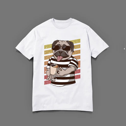 Sunglasses puppy Printed Tee