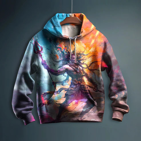 Ancient Gods Printed Hoodie