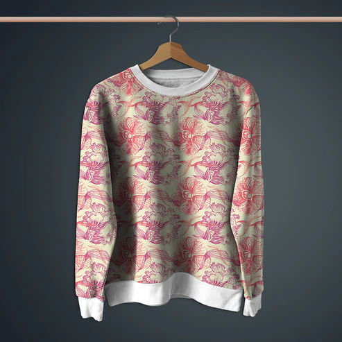 Pattern flowers Printed Sweatshirt