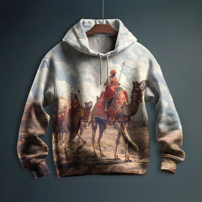 Cultural Camel Safari Printed Hoodie