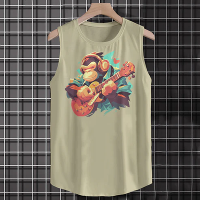 Monkey Guitarist Super-Soft Cotton Tank Top