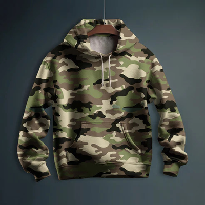 Military Camouflage Printed Hoodie