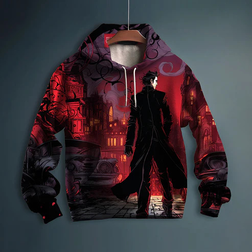 Scarlet Detective Printed Hoodie