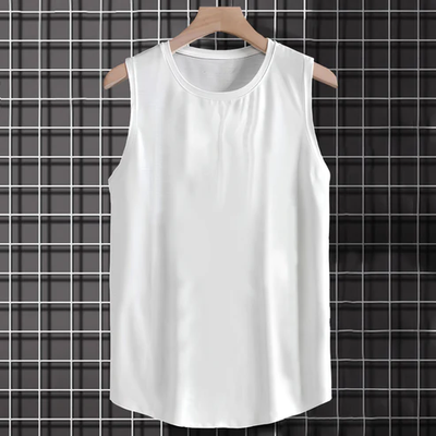 White Solid Color Super-Soft Cotton Tank Top