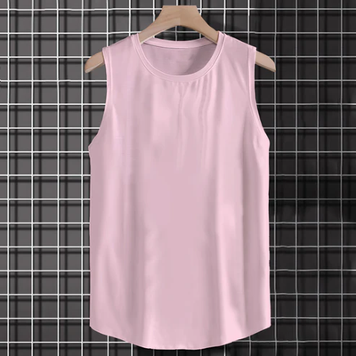 Pastel Pink Solid Color Super-Soft Cotton Tank Top