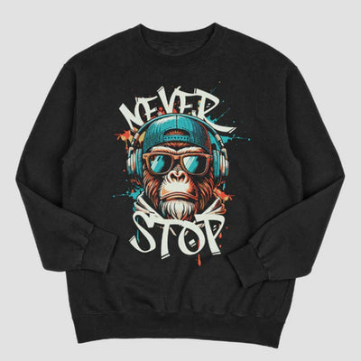 Never Stop 100% Premium Quality Cotton Sweatshirt