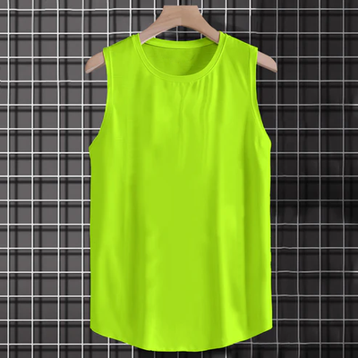 Fluorescent Green Solid Color Super-Soft Cotton Tank Top