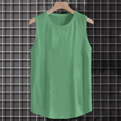 Mint Green Solid Color Super-Soft Cotton Tank Top