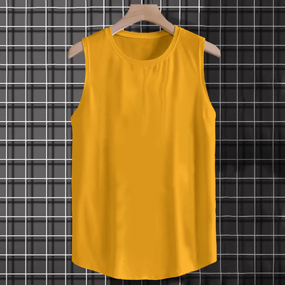 Yellow Solid Color Super-Soft Cotton Tank Top