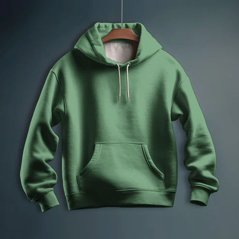 Mint Green Solid Color 100% Premium Quality Cotton Hoodie