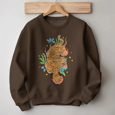 Flower Tiger 100% Premium Quality Cotton Sweatshirt