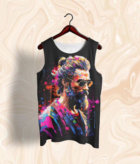 Sunglasses Color Artist Printed Tank Top