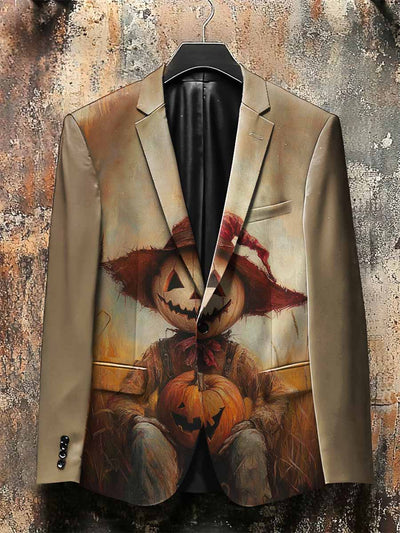 Dark Style Scary Scarecrow Print Gothic Jacket