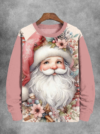 Unisex Santa Claus Print Long Sleeve Sweatshirt