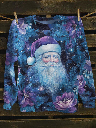 Unisex Christmas Santa Claus Print Casual Sweatshirt