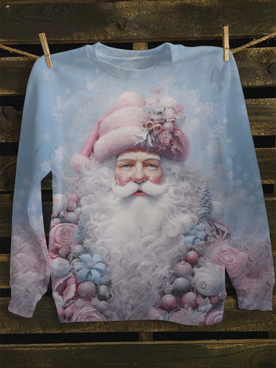 Unisex Christmas Santa Claus Print Casual Sweatshirt