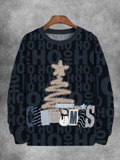 Unisex Christmas Tree Print Long Sleeve Sweatshirt