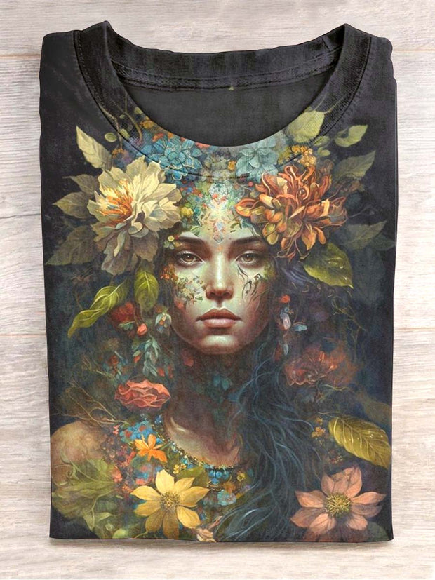 Unisex Art Abstract Dryad Printed Casual T-Shirt