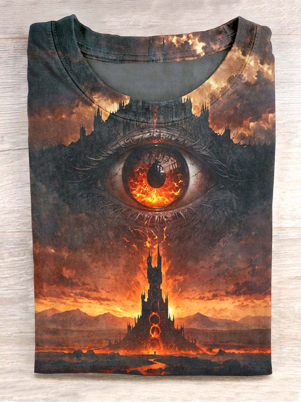 Unisex Eye of Sauron Printed Casual T-Shirt