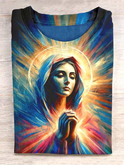 Unisex St. Mary's Sacred Heart Printed Casual T-Shirt