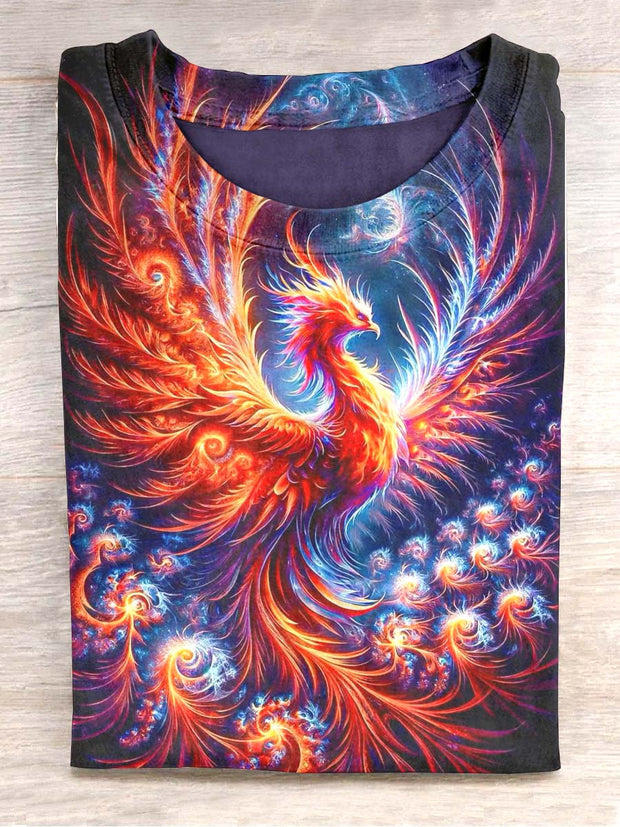 Unisex Gorgeous Phoenix Print Casual T-Shirt